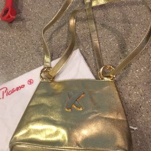 Plains  Picasso gold purse cross body